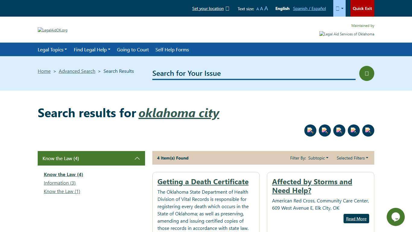oklahoma city - Search Welcome to Legal Aid Services of Oklahoma's guide to free legal help in Oklahoma.